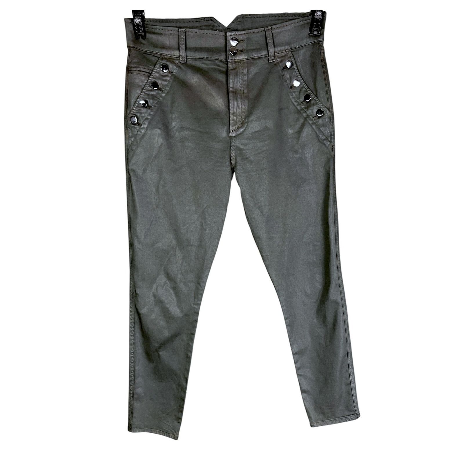 Joe's Joe's Jeans Women's 32 The Georgia High-Rise Button Black Size 32" / US 10 / IT 46 - 10 Thumbnail