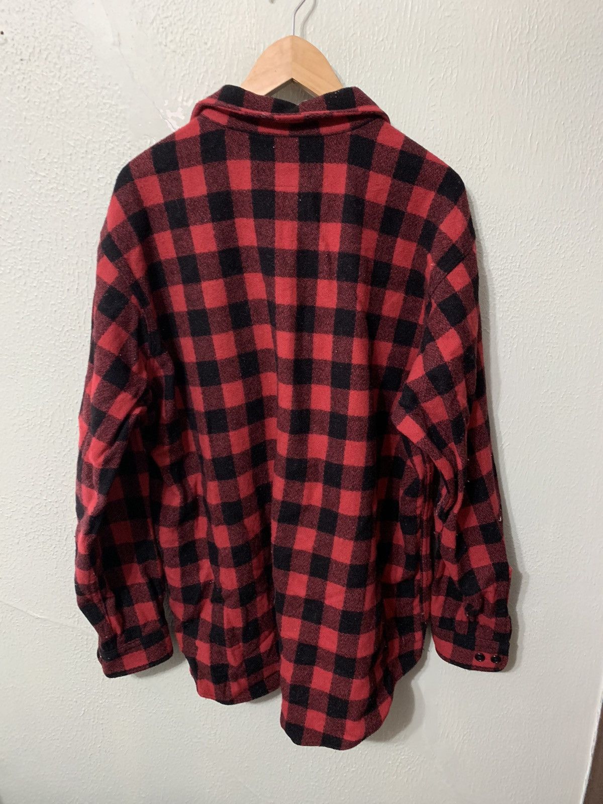 Vintage Vintage 1990s LL Bean Buffalo Plaid Wool Overshirt Size US XL / EU 56 / 4 - 1 Thumbnail