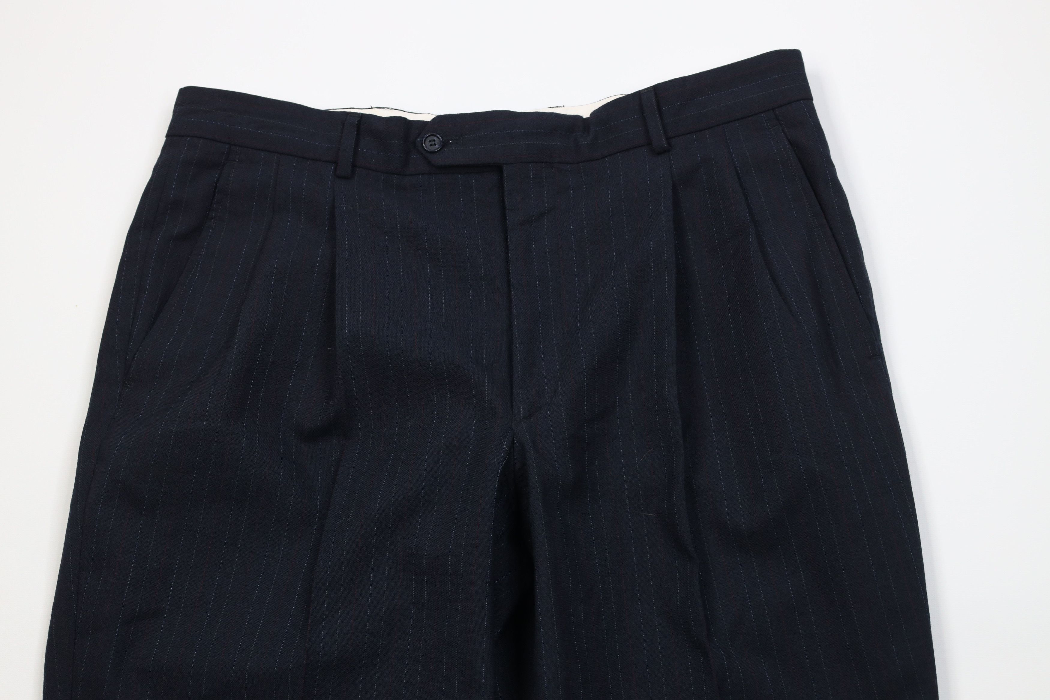 Vintage Vintage 70s Streetwear Knit Striped Wide Leg Chino Pants USA Size US 36 / EU 52 - 2 Thumbnail