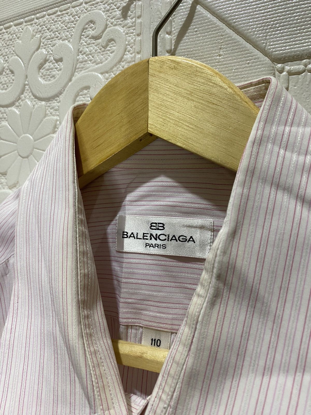 Balenciaga × Vintage Vintage Balenciaga Striped Shirts Size US XL / EU 56 / 4 - 4 Thumbnail
