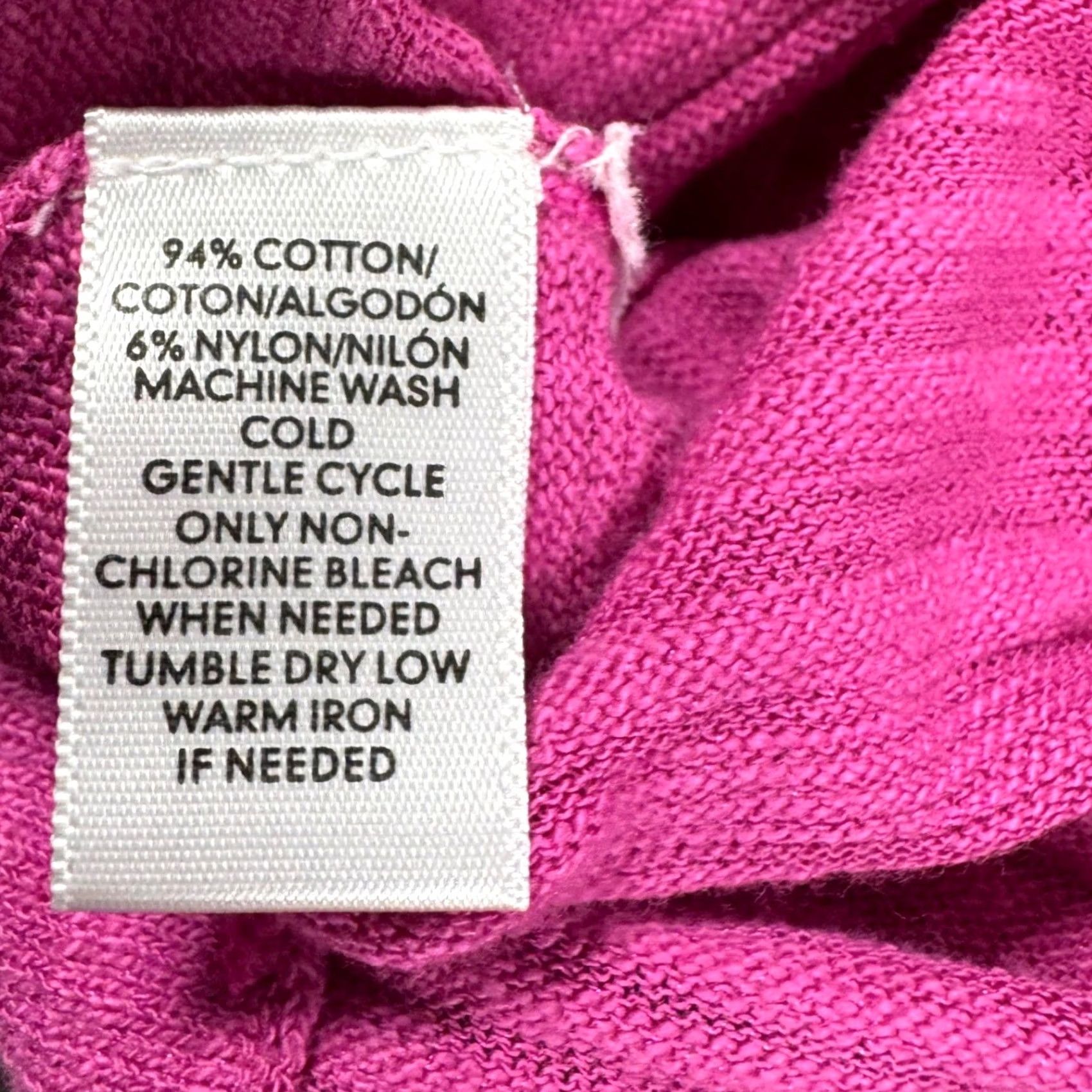 Loft LOFT Pink Barbiecore T-Shirt Womens Small Slub Knit Casual Minimalist Tee Size S / US 4 / IT 40 - 4 Thumbnail