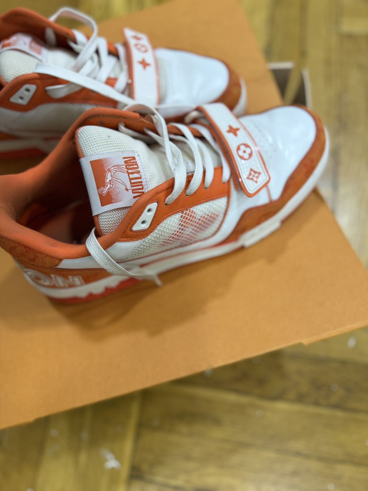 Louis Vuitton Louis Vuitton Trainer -Orange Monogram Denim Size US 10 / EU 43 - 7 Thumbnail