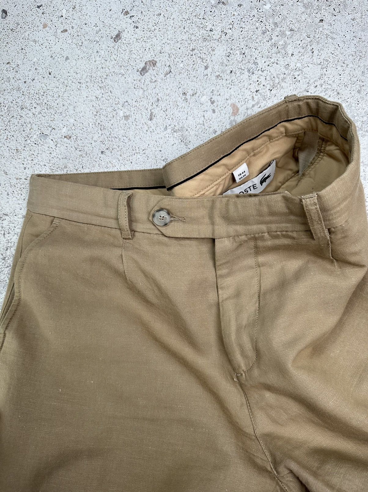 Lacoste Lacoste Cotton-Linen Trousers Men 34 Pants beige M L Size US 34 / EU 50 - 15 Thumbnail