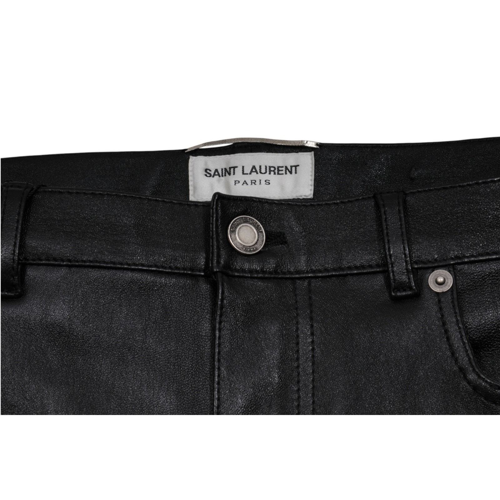 Saint Laurent Paris Lambskin Skinny Leg Leather Pants Jeans Size US 34 / EU 50 - 7 Thumbnail