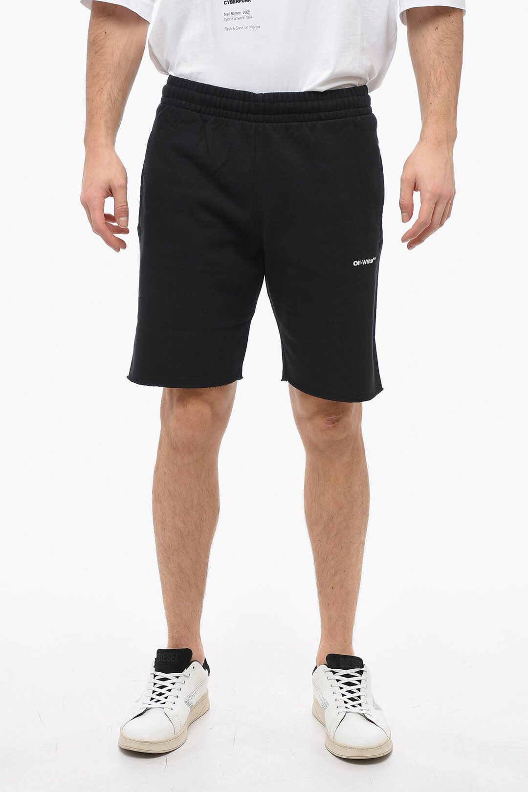 image of Off White Og1Mm0424 Brushed Cotton Short In Black, Men's (Size 32)