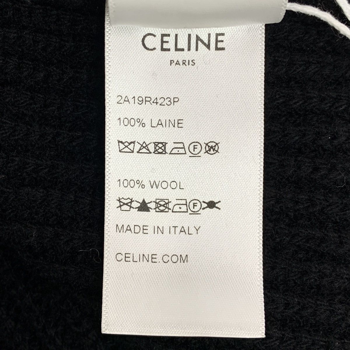 Celine Celine Black Logo Embroidered Wool Knit Sweater K26WX Size US M / EU 48-50 / 2 - 8 Thumbnail