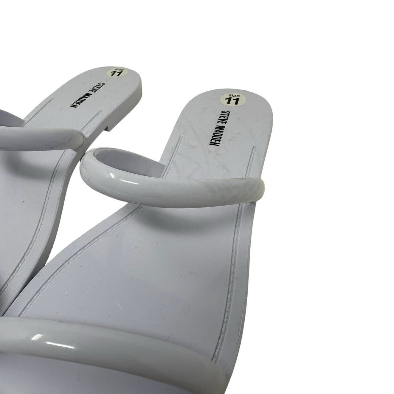 Steve Madden Steve Madden White Double Strap Flat Sandals size 11 Size US 11 / IT 41 - 3 Thumbnail