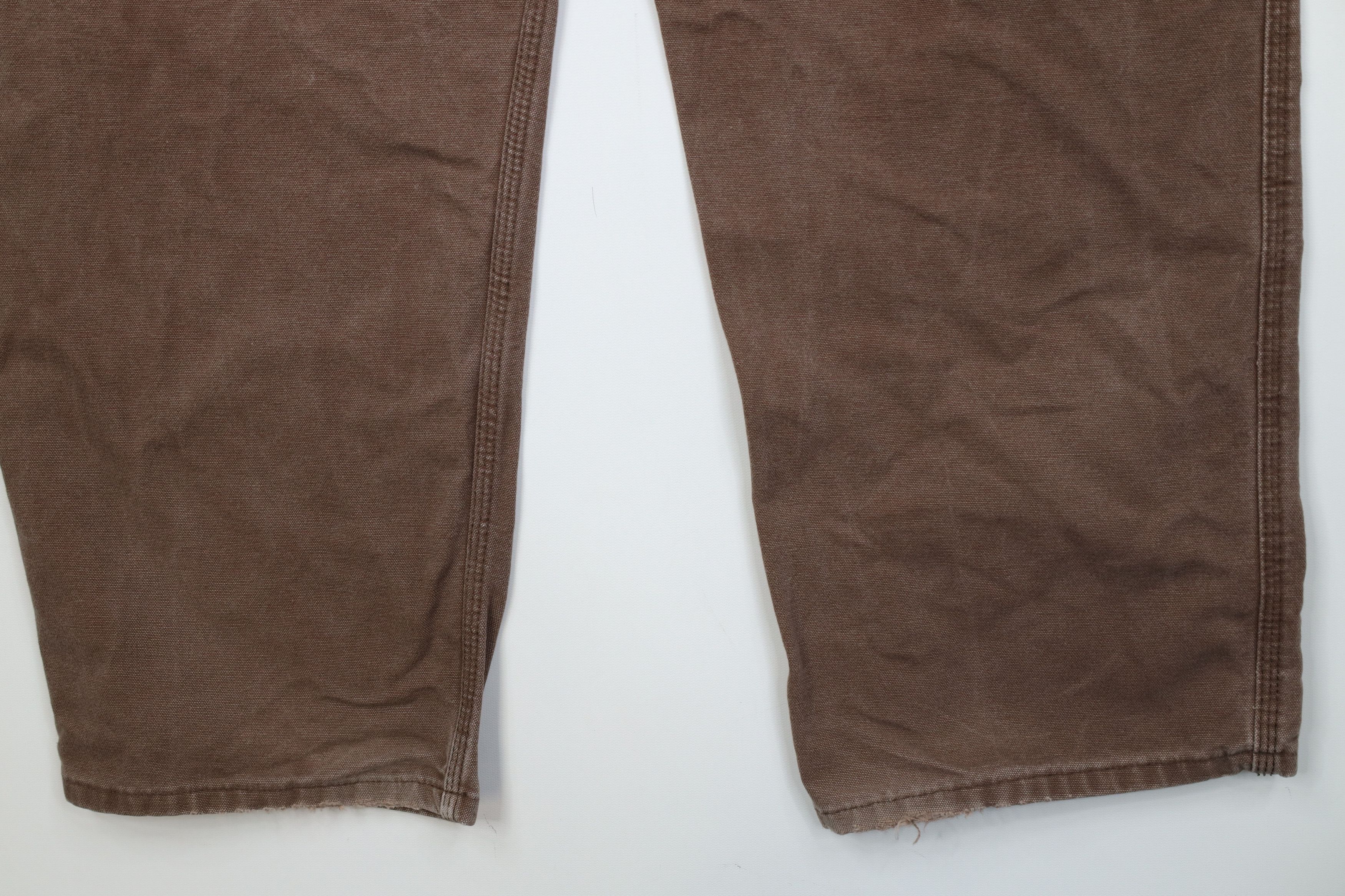 Carhartt Vintage 90s Carhartt Wide Leg Dungaree Pants Brown Cotton Size US 40 / EU 56 - 10 Thumbnail