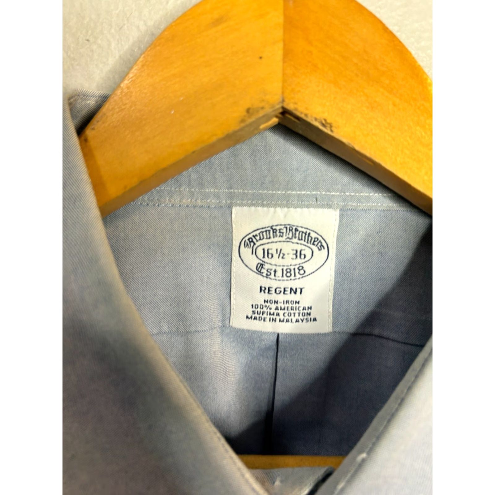 Brooks Brothers Brooks Brothers Long Sleeve Shirt Mens 16.5 Blue Non Iron Classic Fit Dress Shirt 2314 Size US XL / EU 56 / 4 - 5 Thumbnail