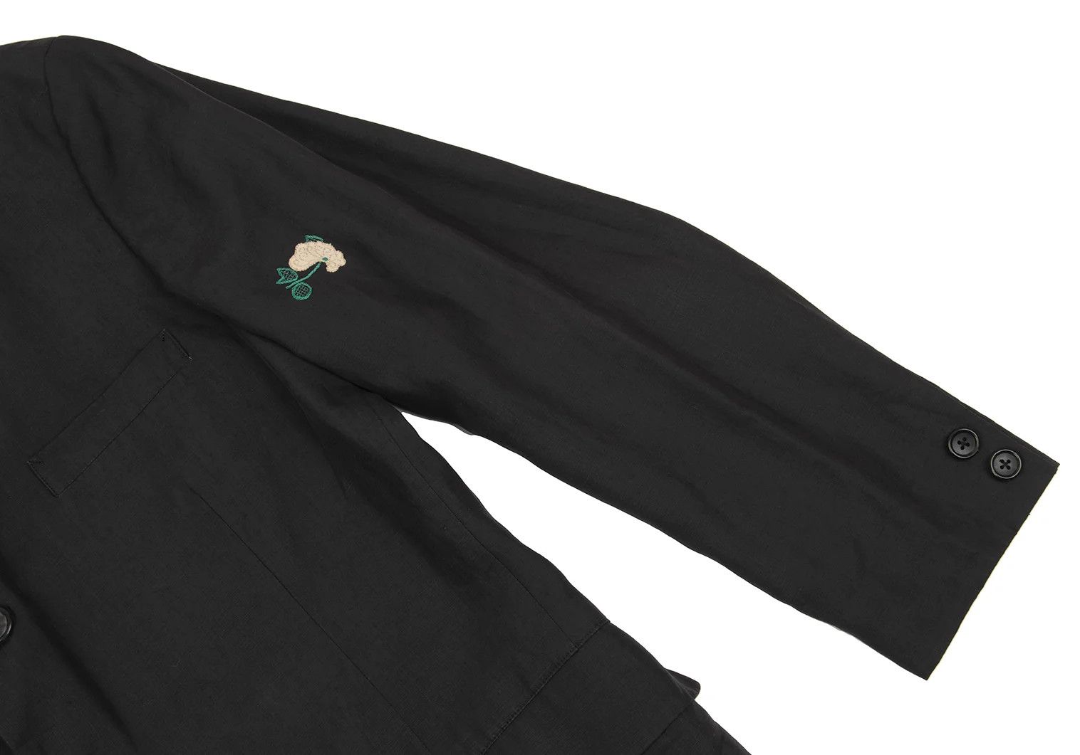Yohji Yamamoto Yohji Yamamoto Botanical Patch Linen Long Jacket Size US S / EU 44-46 / 1 - 8 Thumbnail