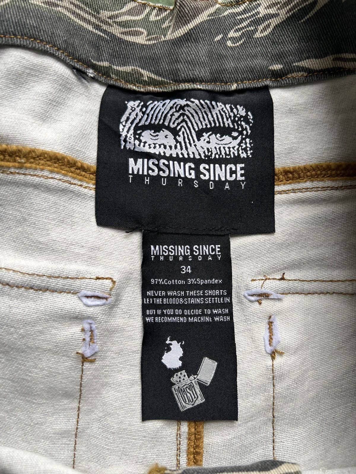 Missing Since Thursday Missing Since Thursday Tiger Camo Cargo Pants Size US 34 / EU 50 - 3 Thumbnail