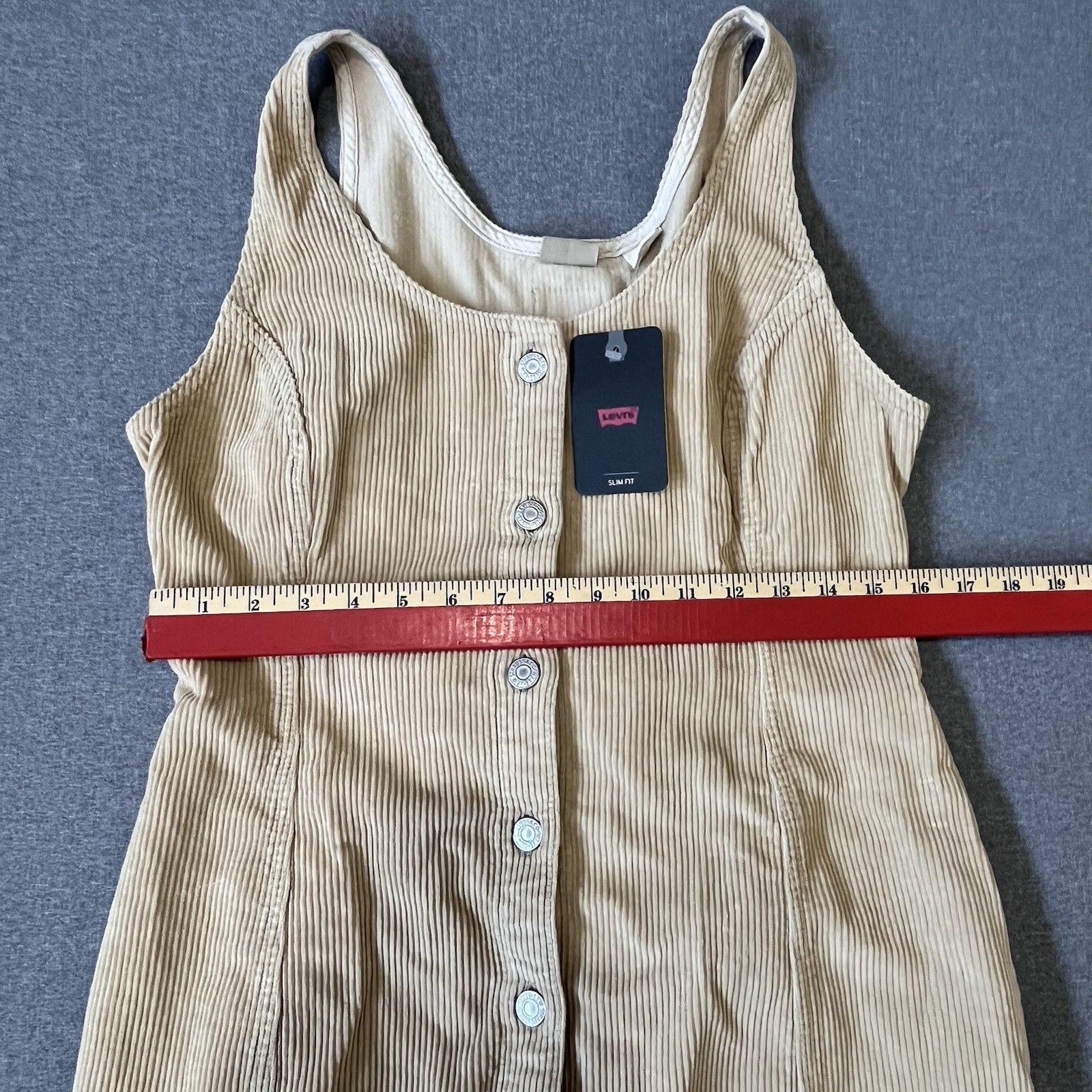 Levi's Levi's Tuli Corduroy Women Mini Dress, L 100% Cotton, NWT Size L / US 10 / IT 46 - 6 Thumbnail