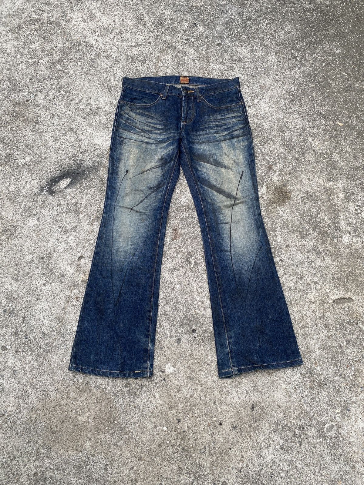 Jack Rose Japan Claws Mark Design Flare Denim