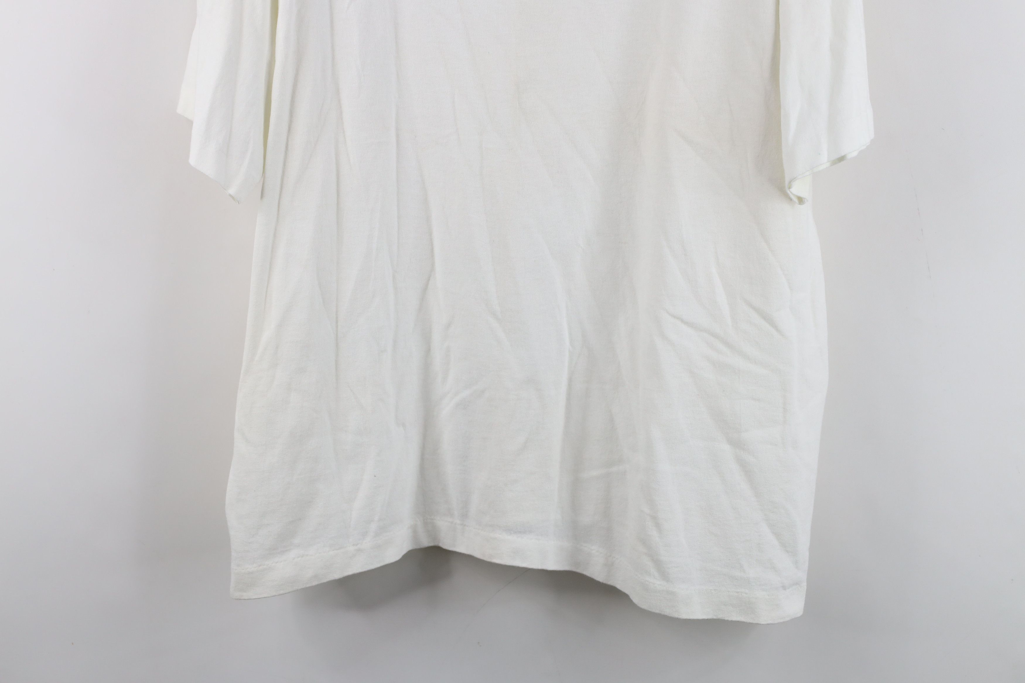 Vintage Vintage 90s Streetwear Scallop Collar Blank T-Shirt USA Size XXL / US 16-18 / IT 52-54 - 3 Thumbnail