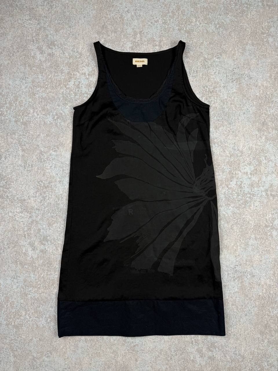 Diesel Diesel Black Mini Dress Floral Print Avantgarde Size S / US 4 / IT 40 - 1 Thumbnail