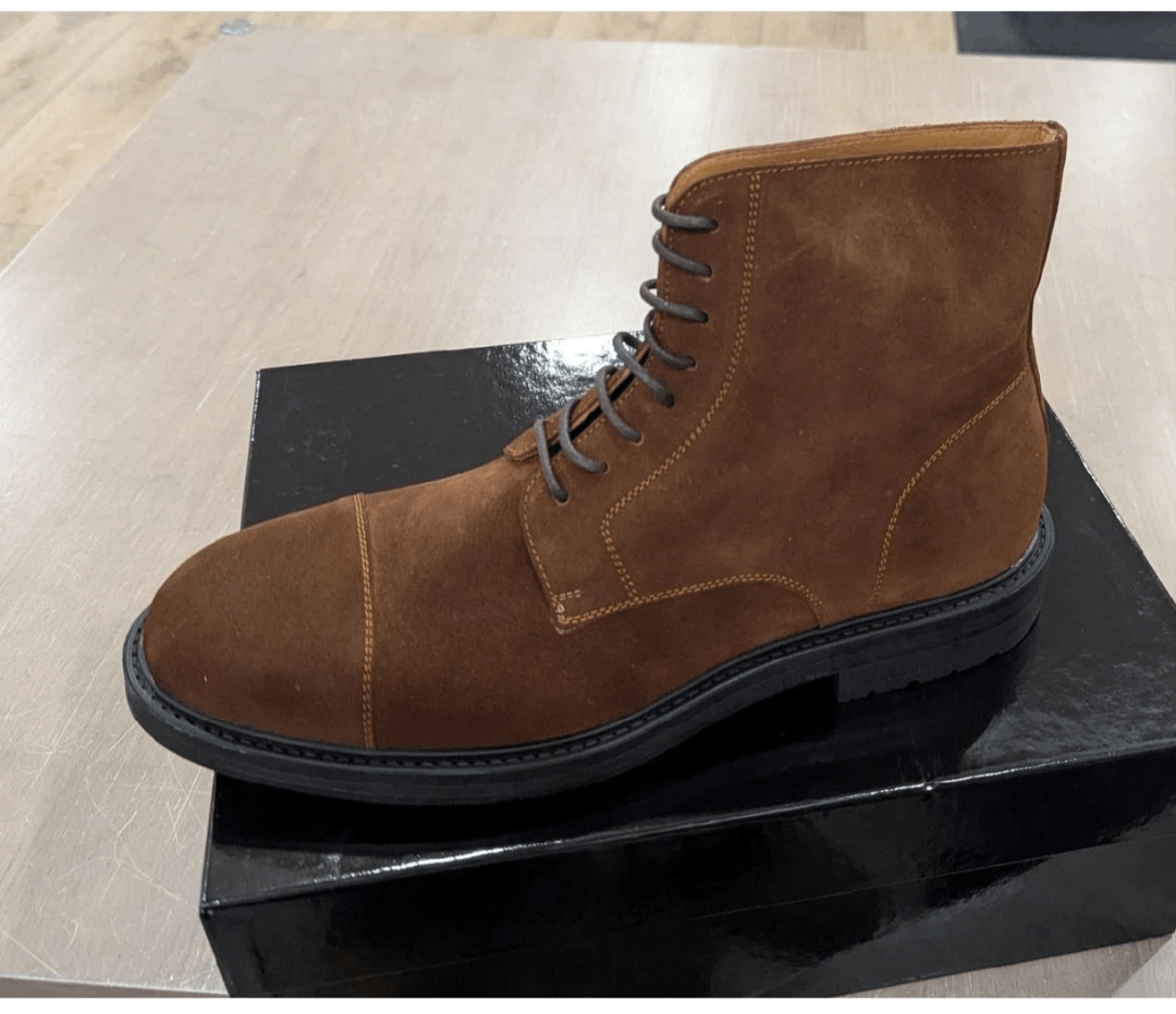 Magnanni Magnanni "Polar" Lace Up Suede Boots Cognac US 12 Size US 12 / EU 45 - 3 Thumbnail