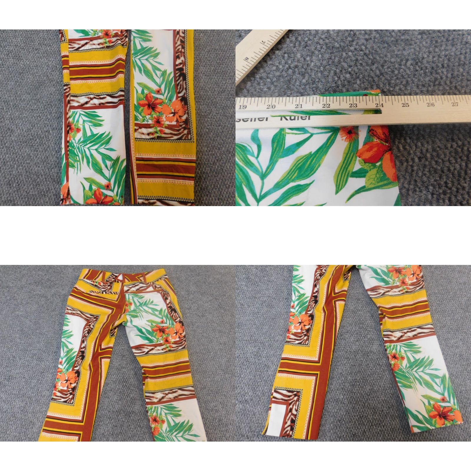 Vintage New York and Company Womens Pants 2 Floral design studio 7th avenue Shirt? Size 26" / US 2 / IT 38 - 8 Thumbnail