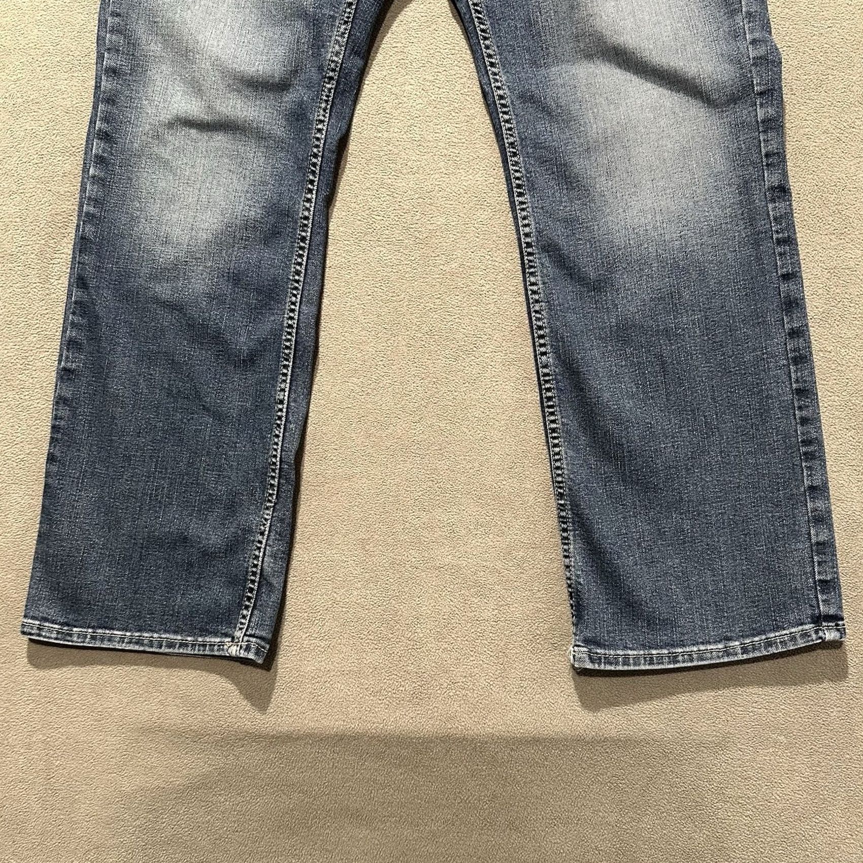 Silver Jeans Co. Silver Jeans Mens Relaxed Fit Bootcut Leg Jeans 36x32 Blue ZAC Size US 36 / EU 52 - 5 Thumbnail