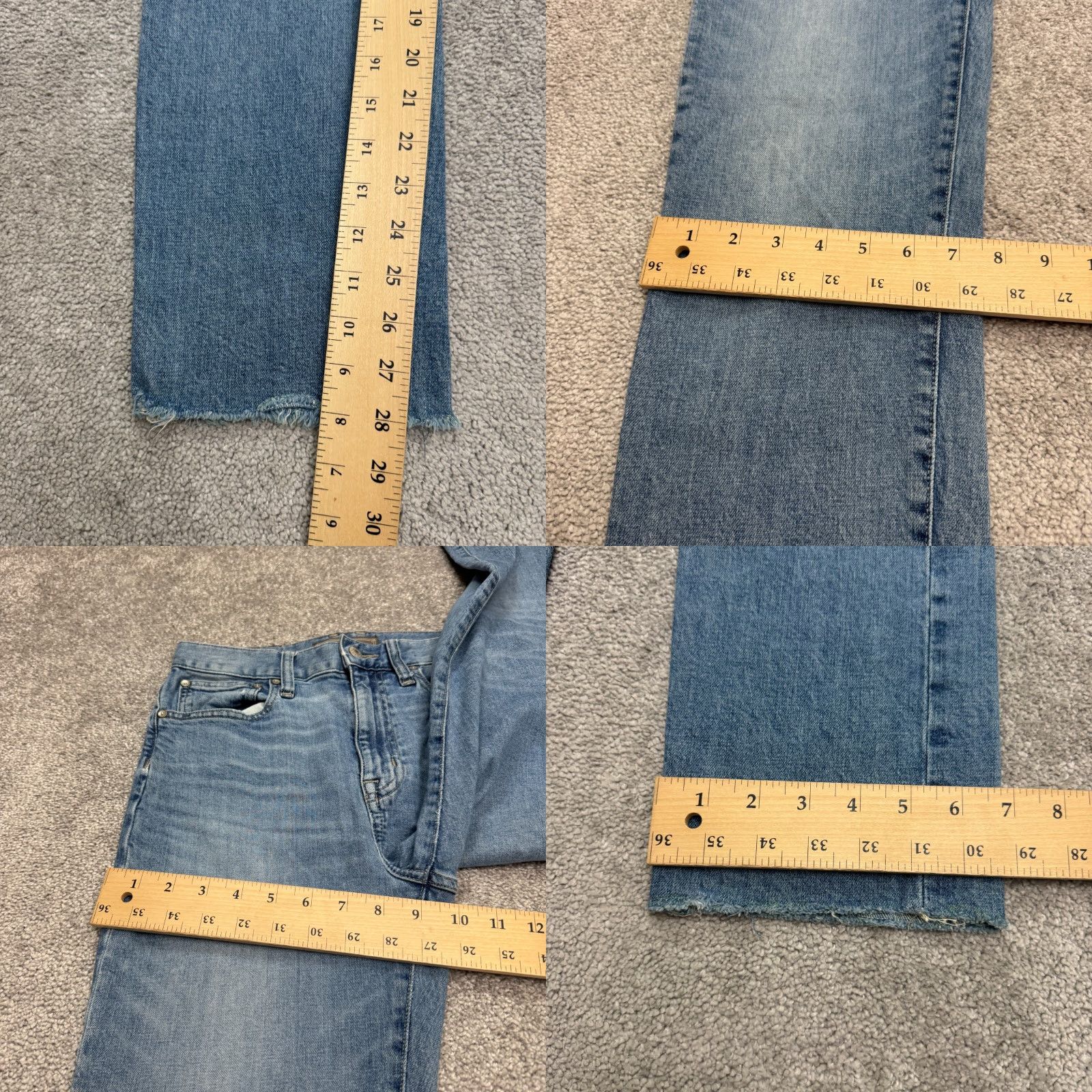 J.Crew J.CREW Point Sur Slim Boy Straight High Rise Denim Jeans Womens 24 Blue Raw Hem Size 42" / US 20 - 10 Thumbnail