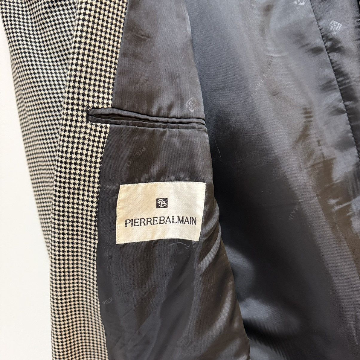 Pierre Balmain Pierre Balmain Wool Blazer Suit Jacket Size 52L Grey Black Size 52L - 6 Thumbnail