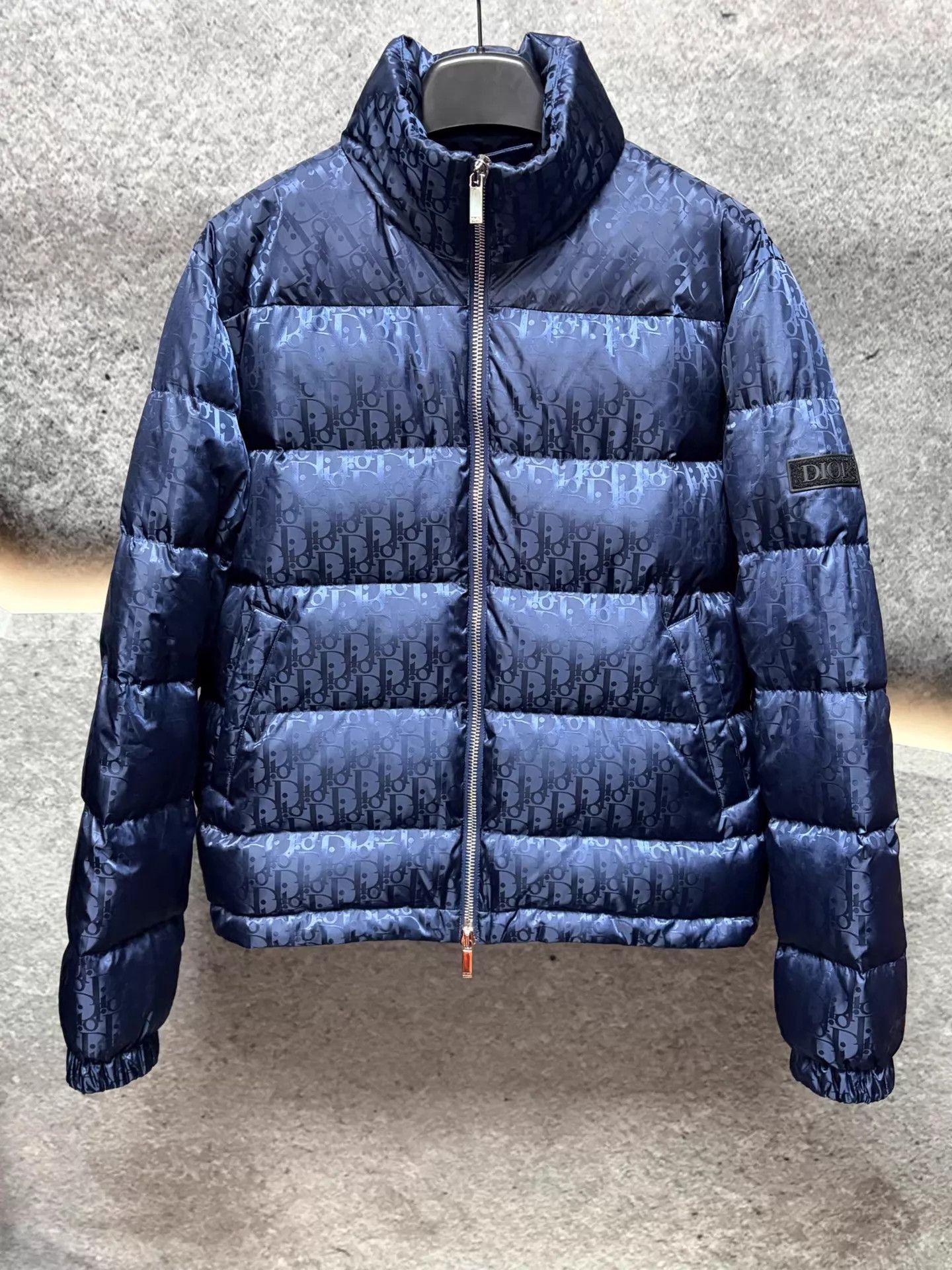 Dior Blue Quilted Puffer Jacket with Zip Closure Size US S / EU 44-46 / 1 - 1 Thumbnail
