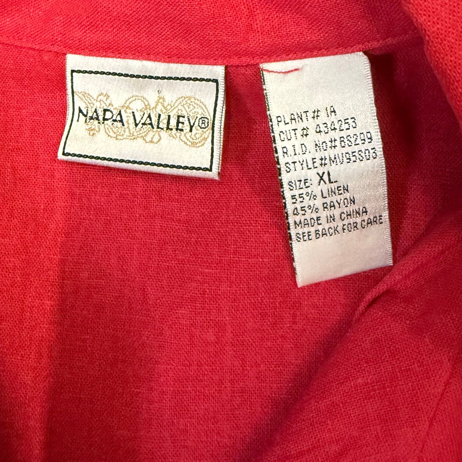 Vintage Vintage Napa Valley Short Sleeve Button Up WIth Lace Trim Size XL / US 12-14 / IT 48-50 - 3 Thumbnail