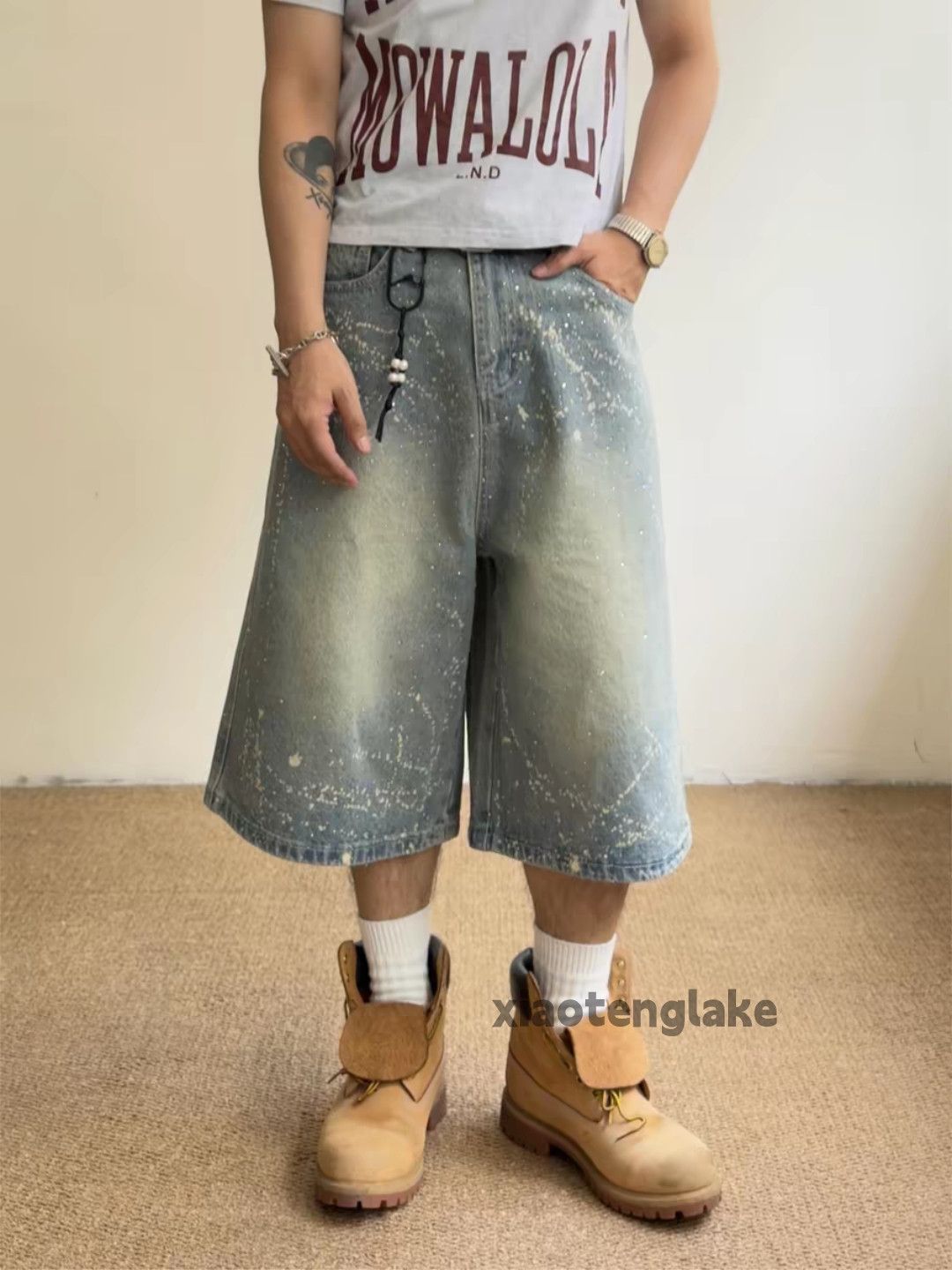 zx Balenciaga rickowens style loose flared y2k shorts