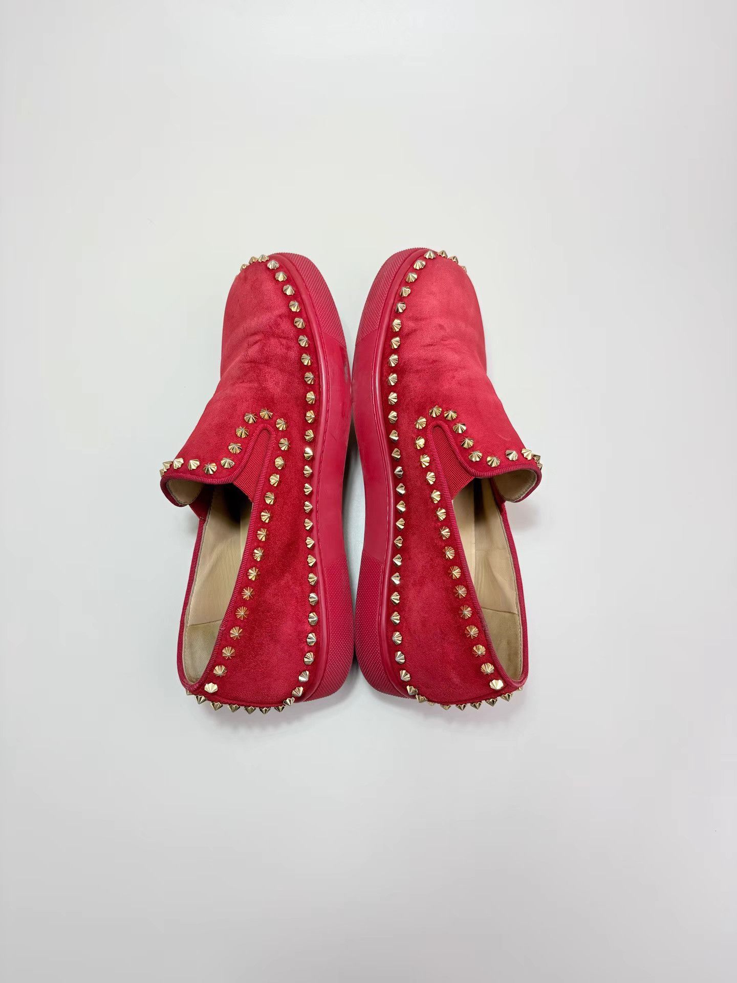 Christian Louboutin CHRISTIAN LOUBOUTIN CL Red Rivet Sneakers K1 Size US 6.5 / EU 39-40 - 4 Thumbnail