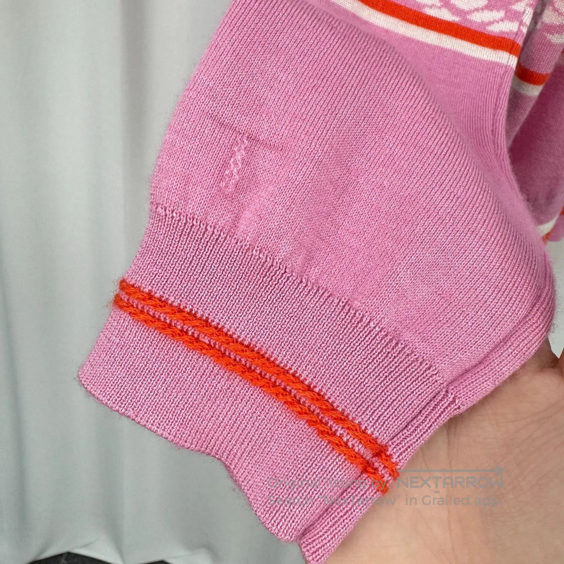 Hermes Hermes Pink Cashmere Stripe Cardigan. Size S / US 4 / IT 40 - 5 Thumbnail