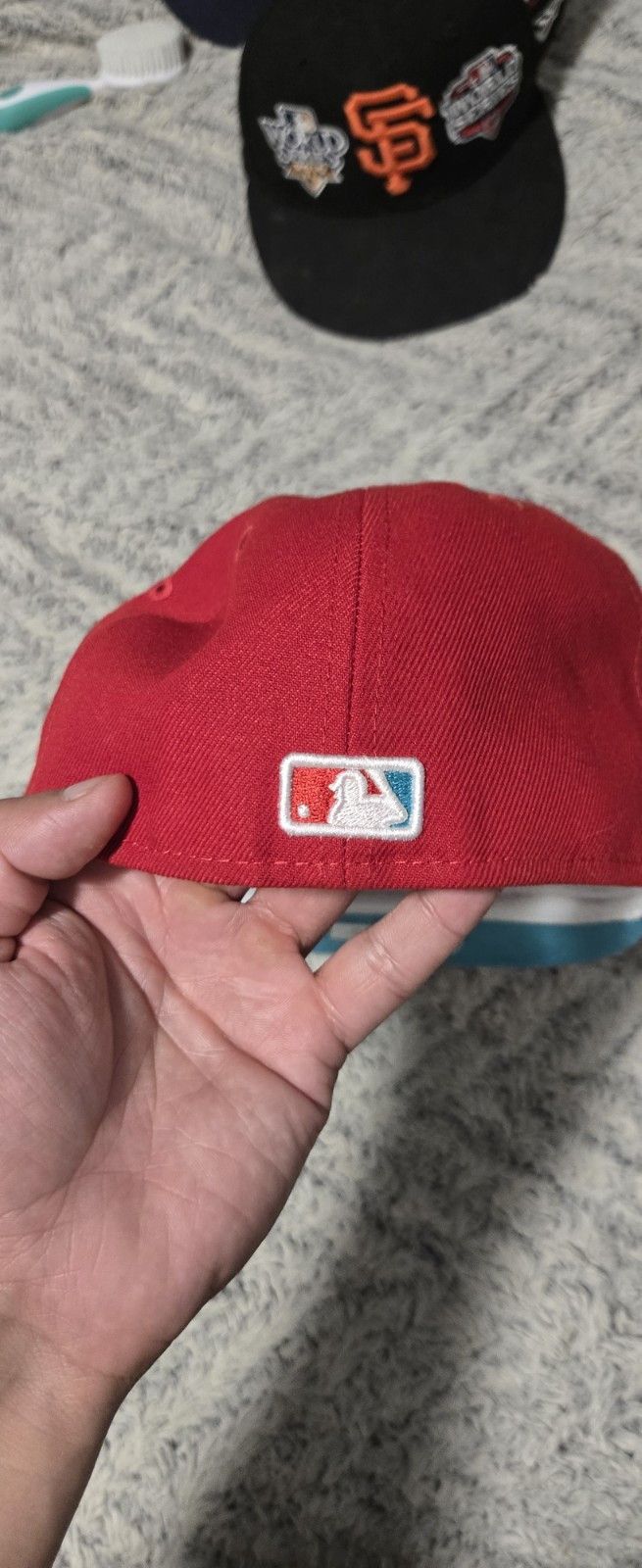 New Era Dodger Fitted red 7 1/8 Size ONE SIZE - 3 Thumbnail