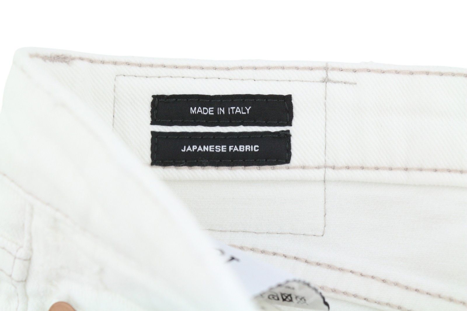 R13 BOY STRAIGHT 25 Bale White Cropped Ankle Zip Jeans 87160 Size 25" / US 0 / IT 36 - 7 Thumbnail