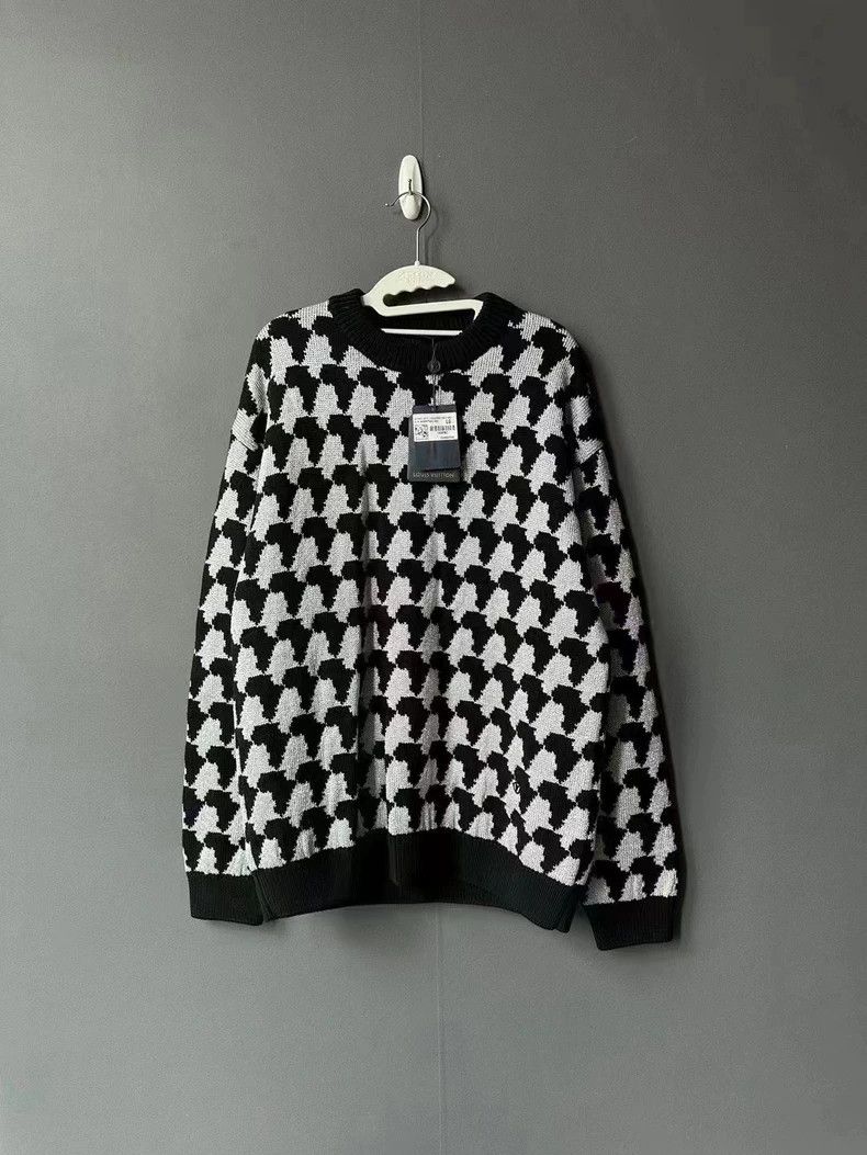 Louis Vuitton Louis Vuitton Houndstooth Silver Line Sweater - dmc Size US L / EU 52-54 / 3 - 1 Thumbnail