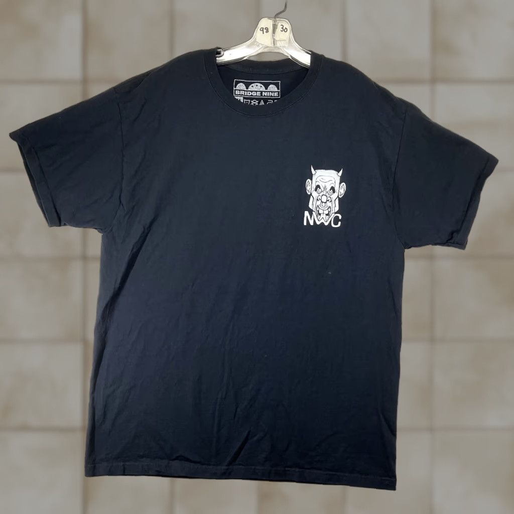Vintage VINTAGE No Warning NWC Bridge Nine Records T-Shirt XL Black Crew Neck Short Sleeve Regular Fit Limited Edition 116 of 150 Size US XL / EU 56 / 4 - 1 Thumbnail