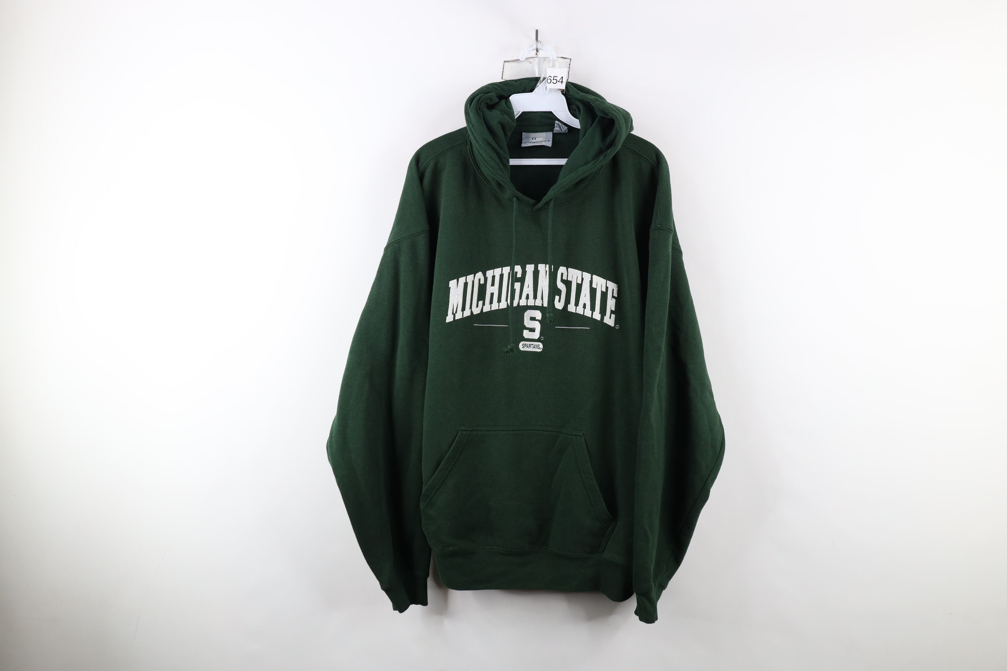 Vintage Vintage 90s Michigan State University Hoodie Sweatshirt Size US L / EU 52-54 / 3 - 1 Thumbnail