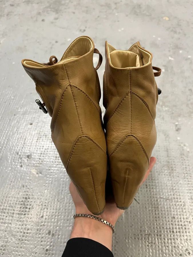 Marithe + Francois Girbaud Marithé + François Girbaud Camel Leather Heels Size US 8.5 / IT 38.5 - 6 Thumbnail