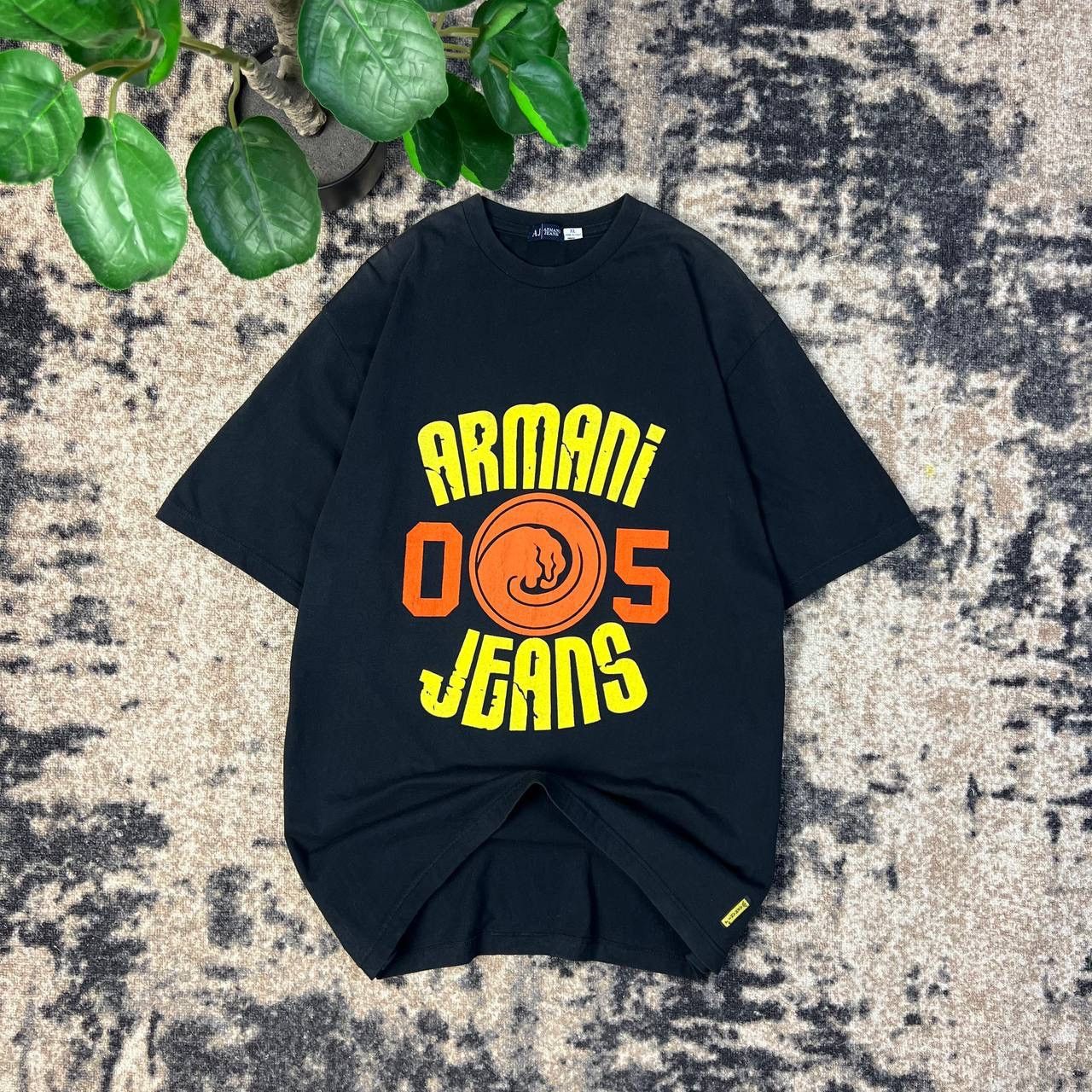 Armani Armani Jeans Vintage Y2K Big Logo Faded T-Shirt 1TS4 Size US XL / EU 56 / 4 - 1 Thumbnail