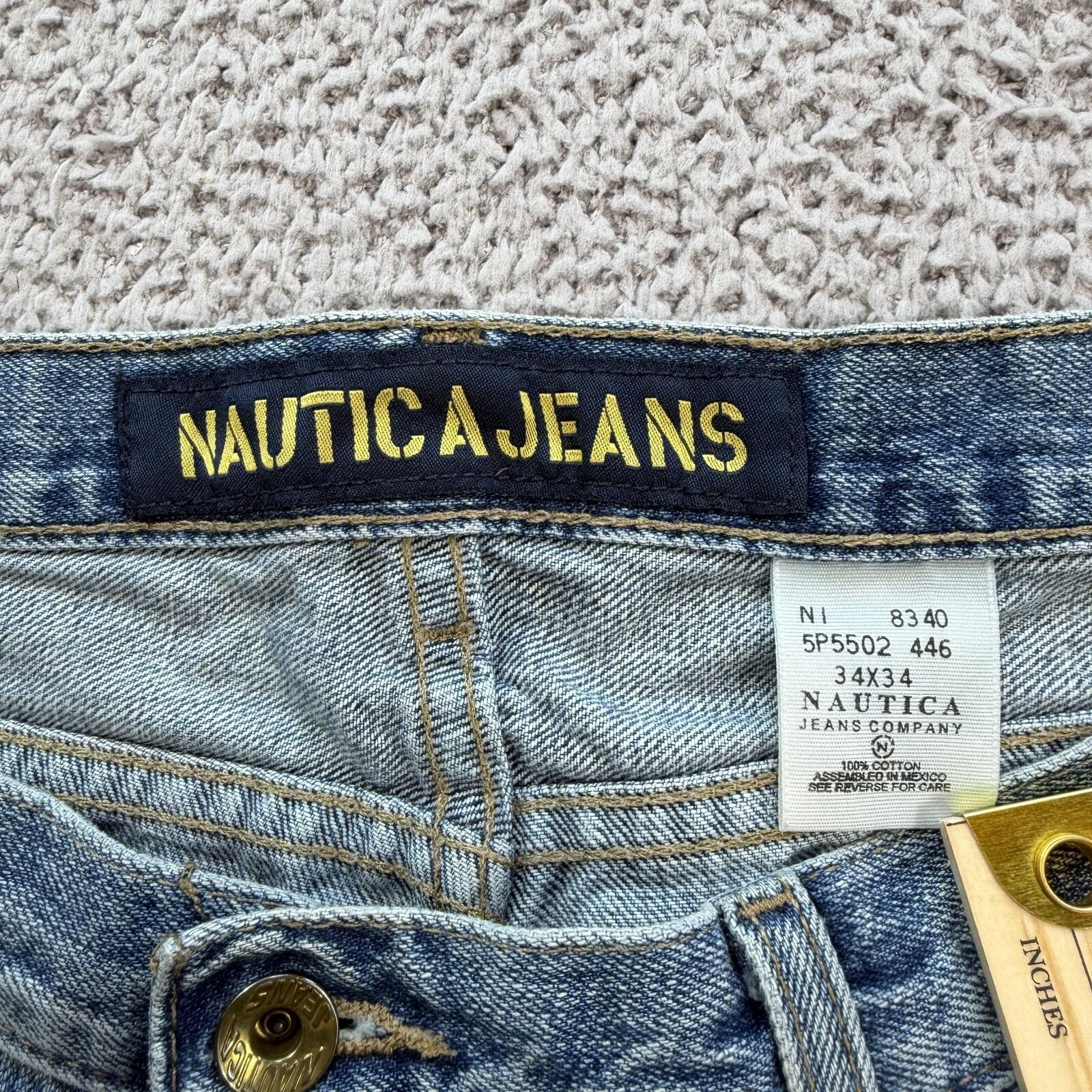 Nautica Vintage Nautica Jeans Co Blue Denim Jeans 34x34 Relaxed Fit Size US 34 / EU 50 - 5 Thumbnail