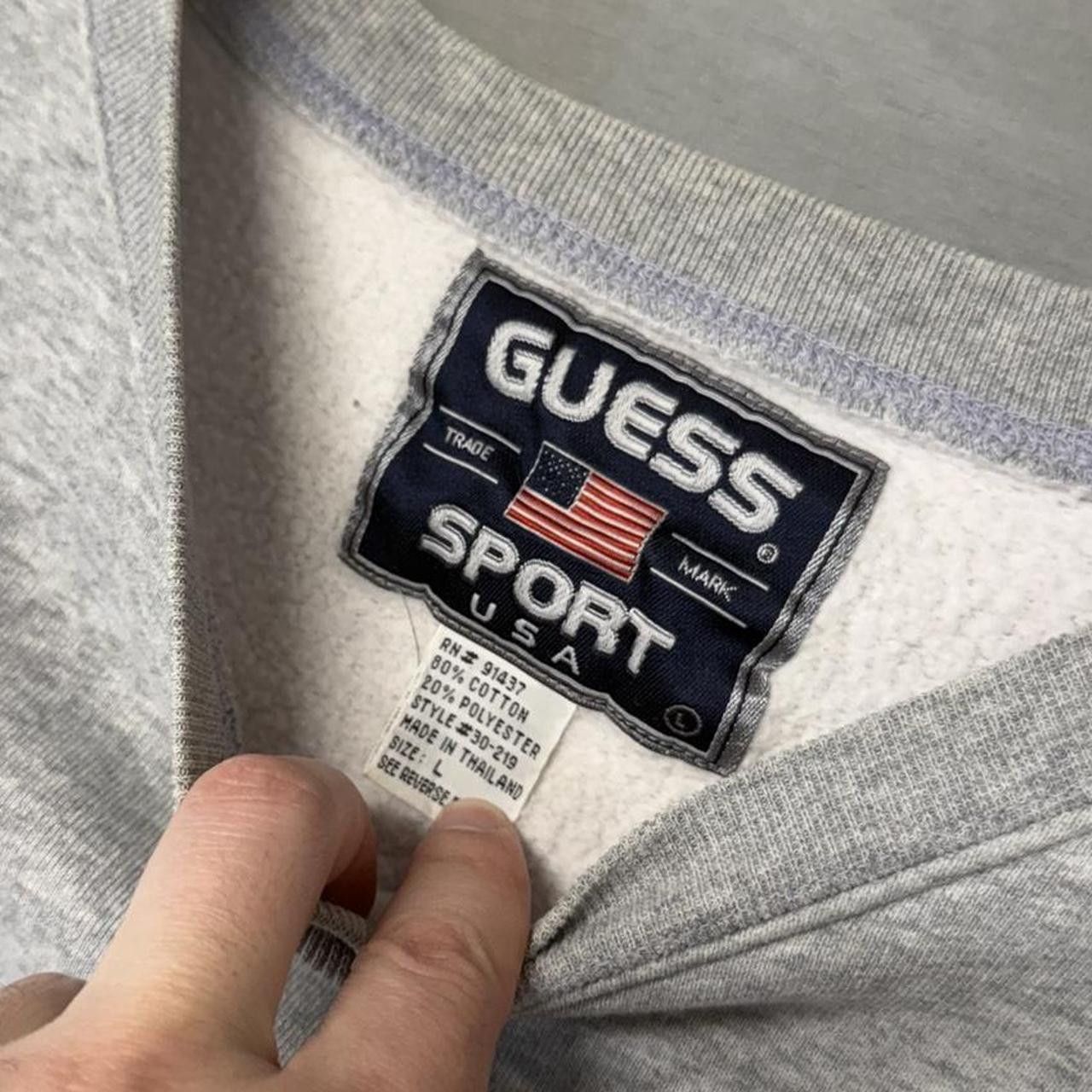Guess Vintage Guess Sport USA Embroidered Grey Sweatshirt Large Size US L / EU 52-54 / 3 - 3 Thumbnail