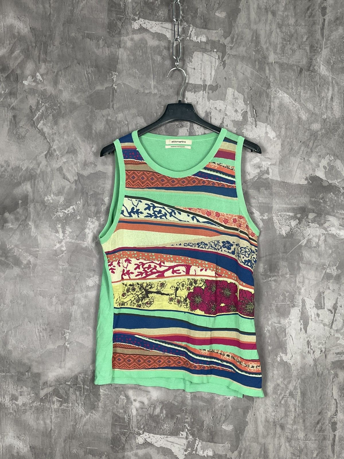 Vintage Y2K Multicolour Knit Australian Style Rare Tank Top Size XL / US 12-14 / IT 48-50 - 1 Thumbnail
