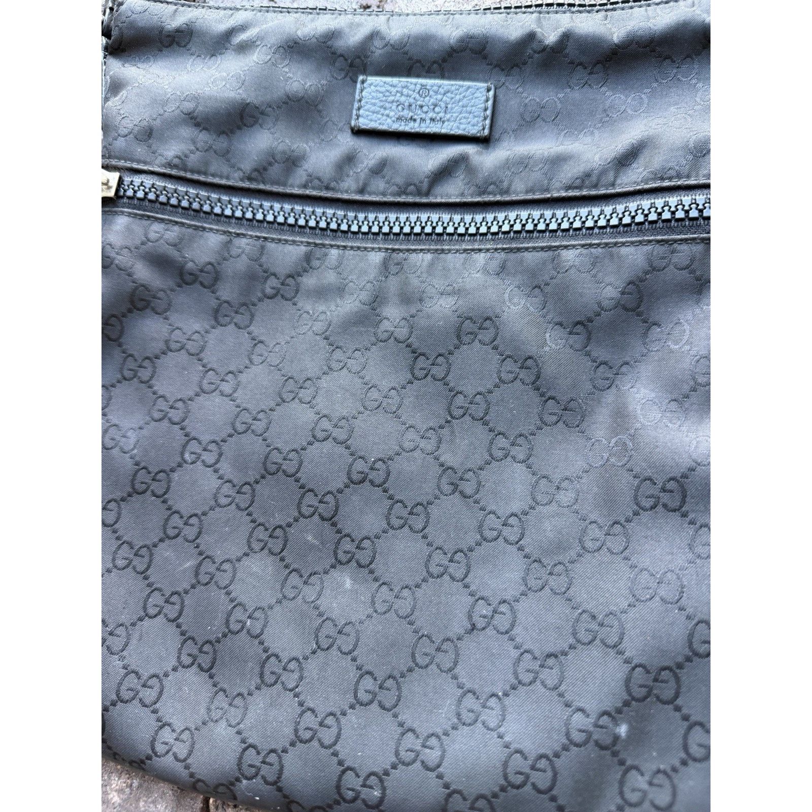Gucci Gucci Nylon GG Monogram Medium Black Messenger Bag Size ONE SIZE - 4 Thumbnail