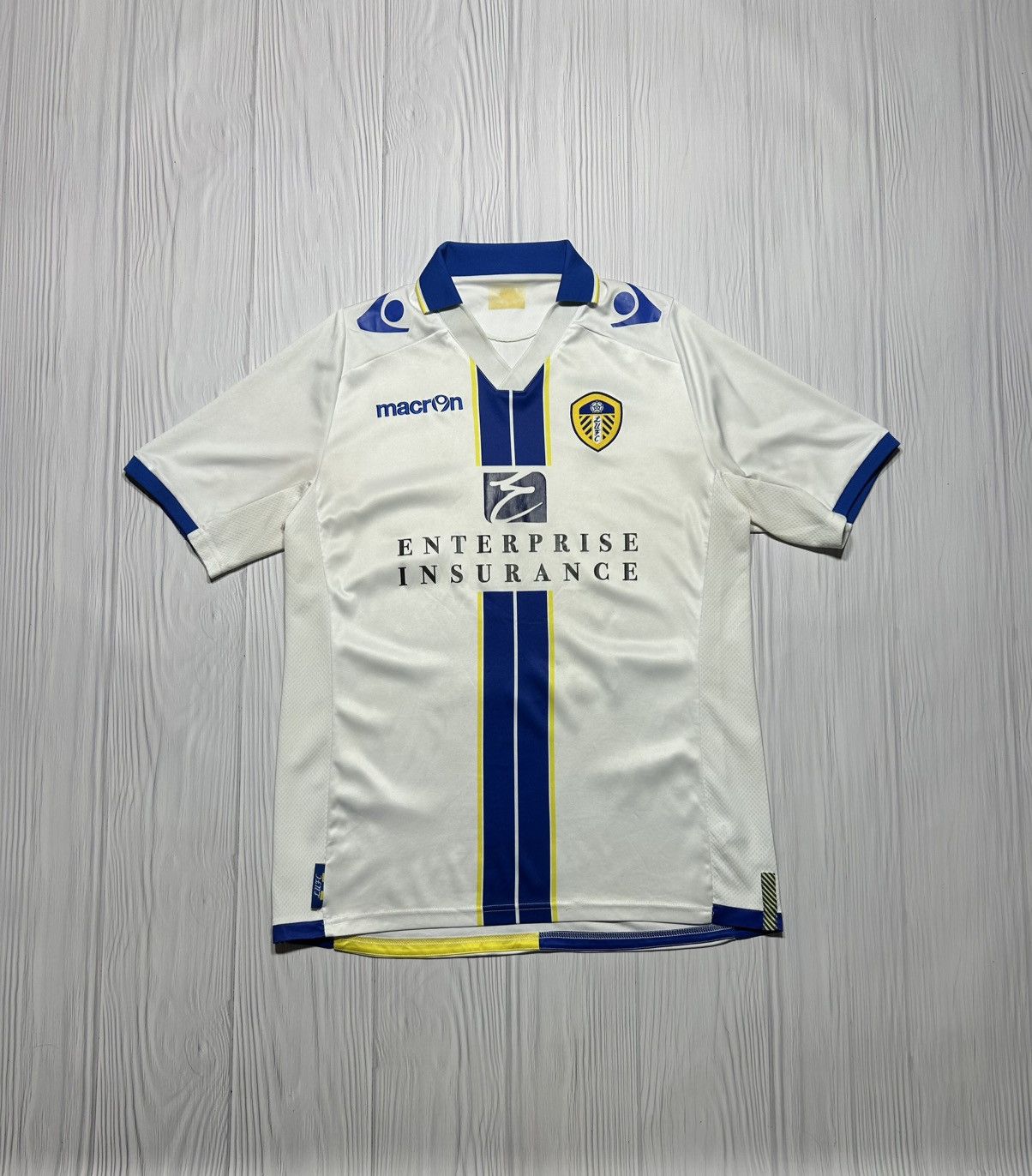 Macron Leeds United 2013 2014 Macron Soccer Jersey Size US L / EU 52-54 / 3 - 1 Thumbnail