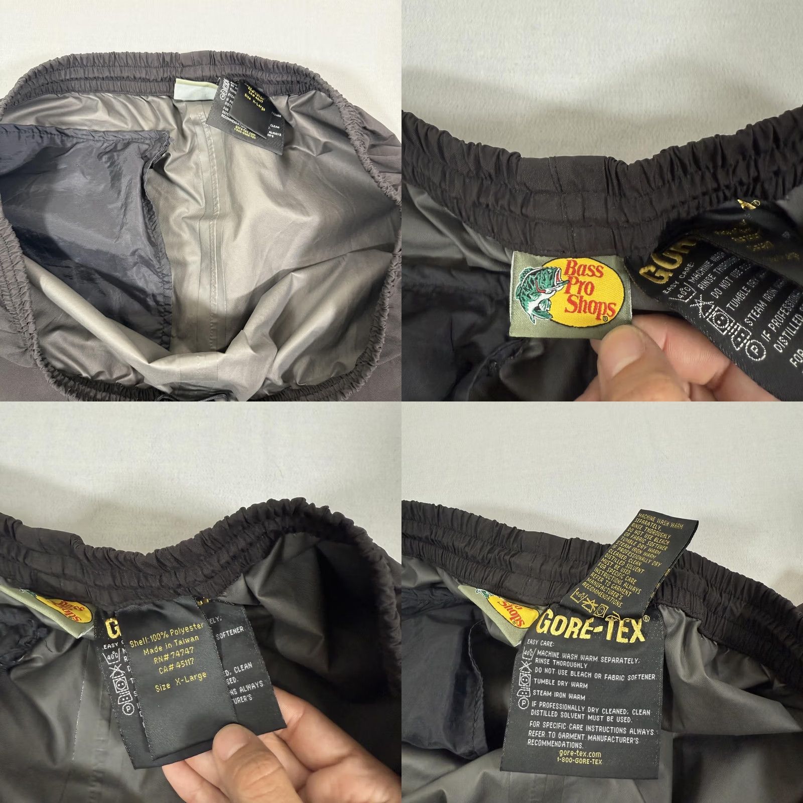 Bass Pro Shops Bass Pro Shops Pants Mens XL Black Goretex Paclite Rain Waterproof Fish Fishing Size US 36 / EU 52 - 9 Thumbnail