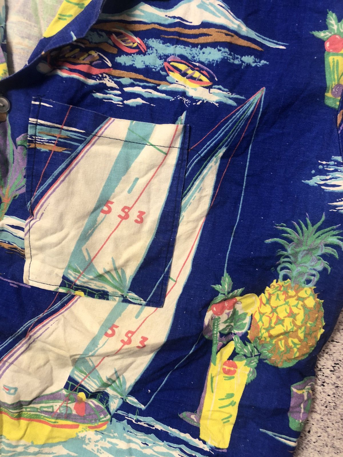 Other Vintage Crazy Hawaiin men’s y2k rare usa drill Size US L / EU 52-54 / 3 - 5 Thumbnail