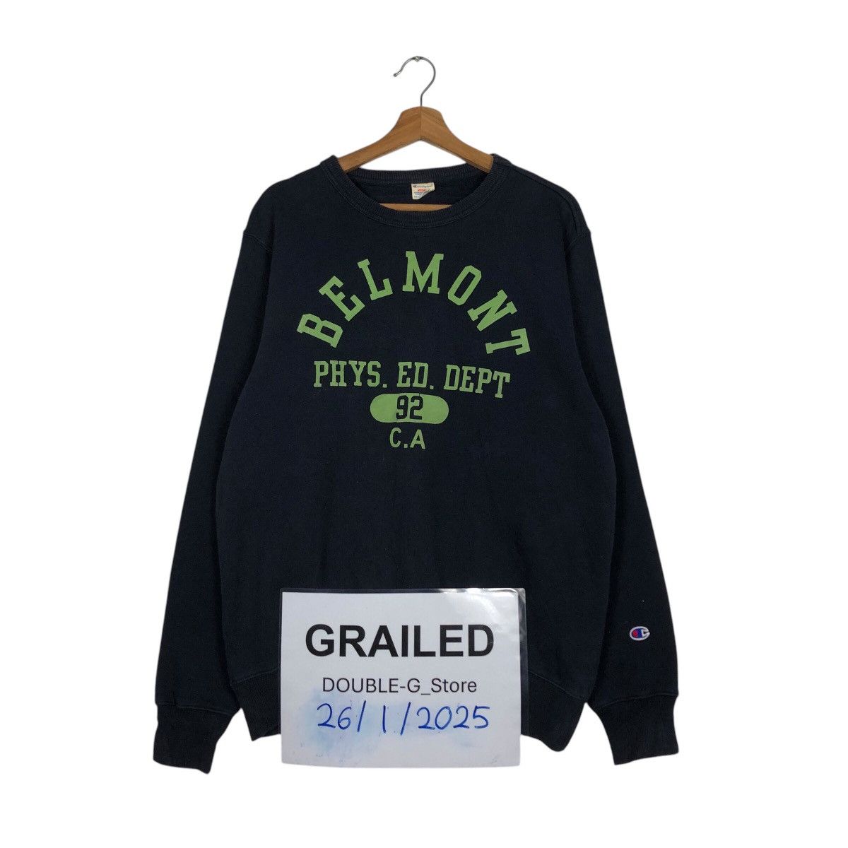 Champion 📌Vintage Sweatshirt Champion Crewneck Balmont Big Logo Size US M / EU 48-50 / 2 - 1 Thumbnail