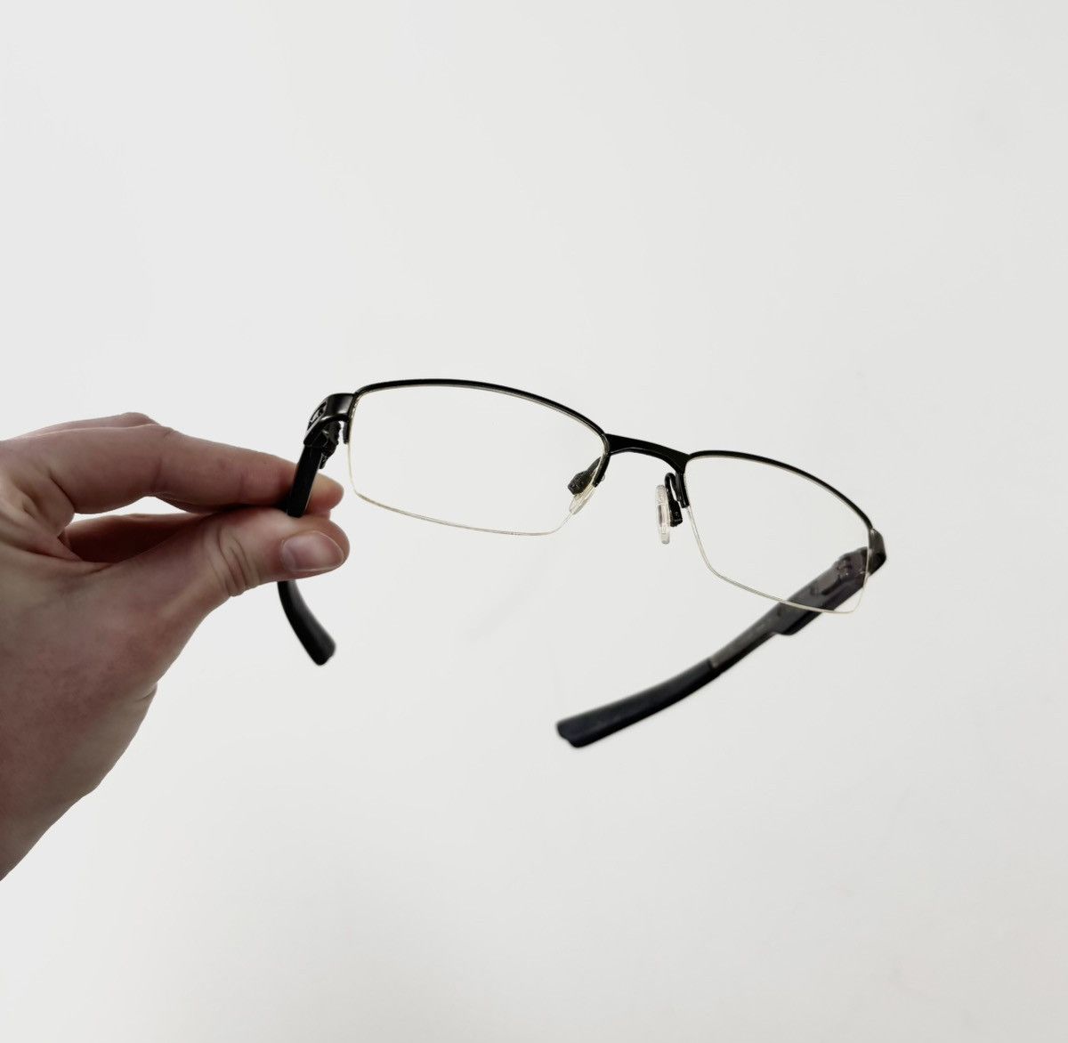 Oakley Oakley Eyeglasses Frames Glasses Black Half Rim Double Tap Size ONE SIZE - 2 Thumbnail