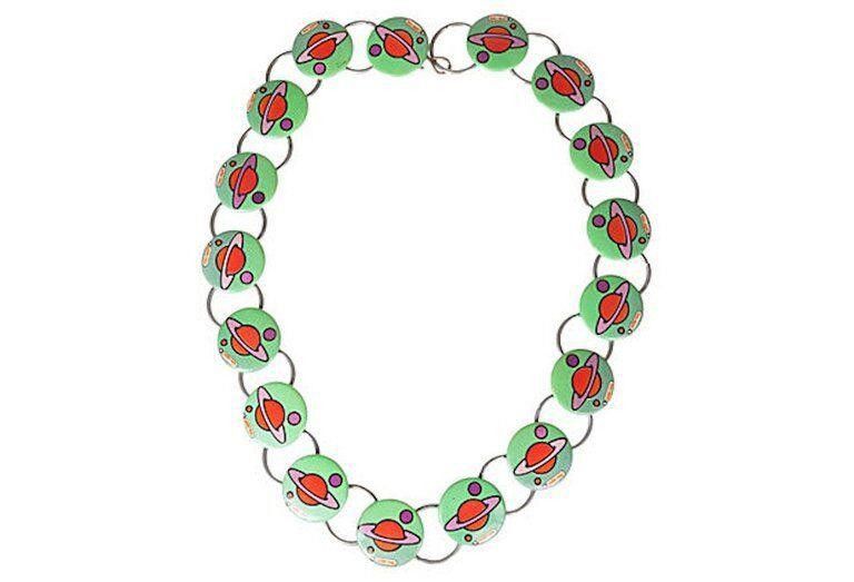 Designer Rare Runway Peter Max Saturn Button Necklace Belt Size ONE SIZE - 3 Thumbnail