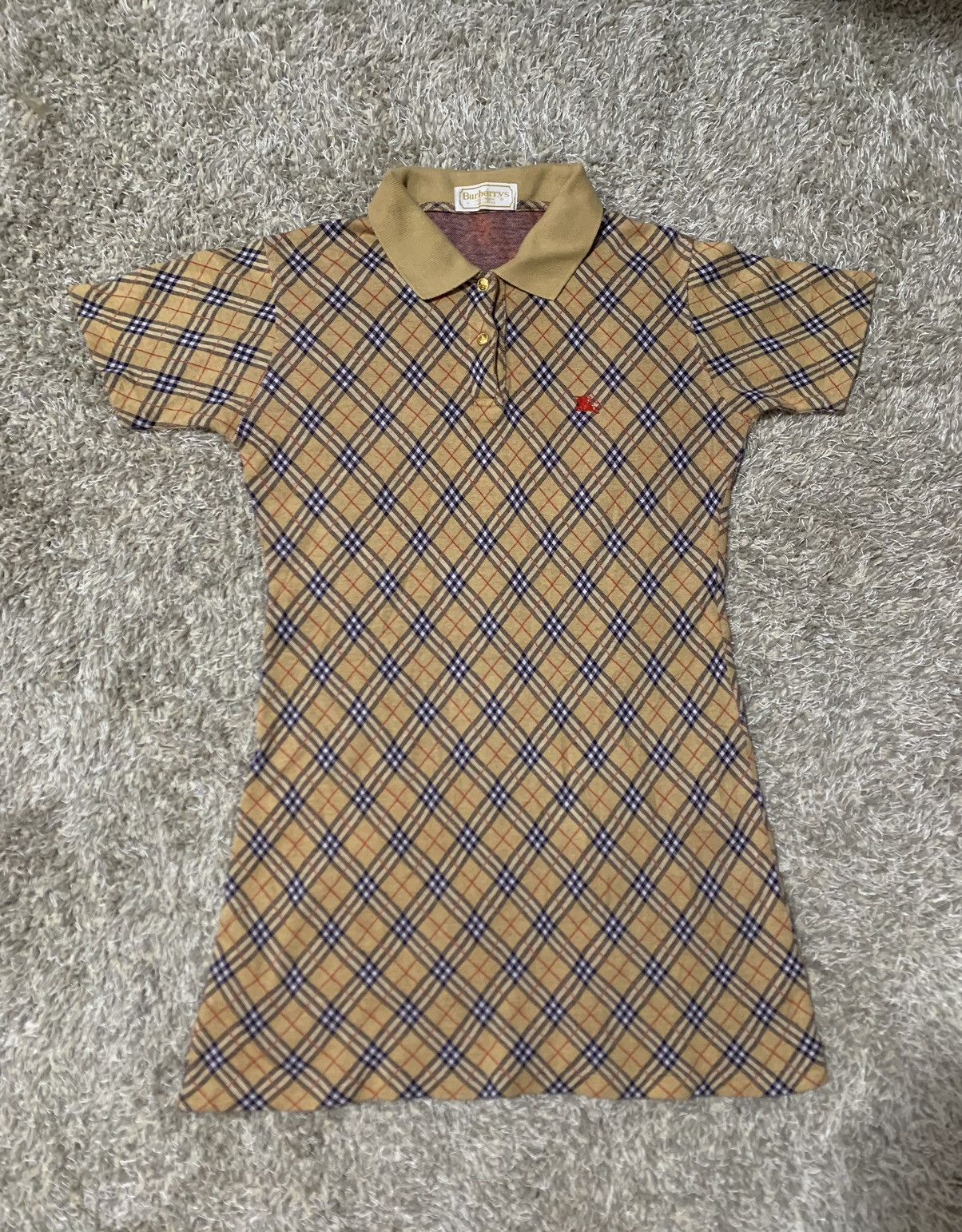 image of Vintage Burberry Polo Dress in Brown, Women's (Size Large)