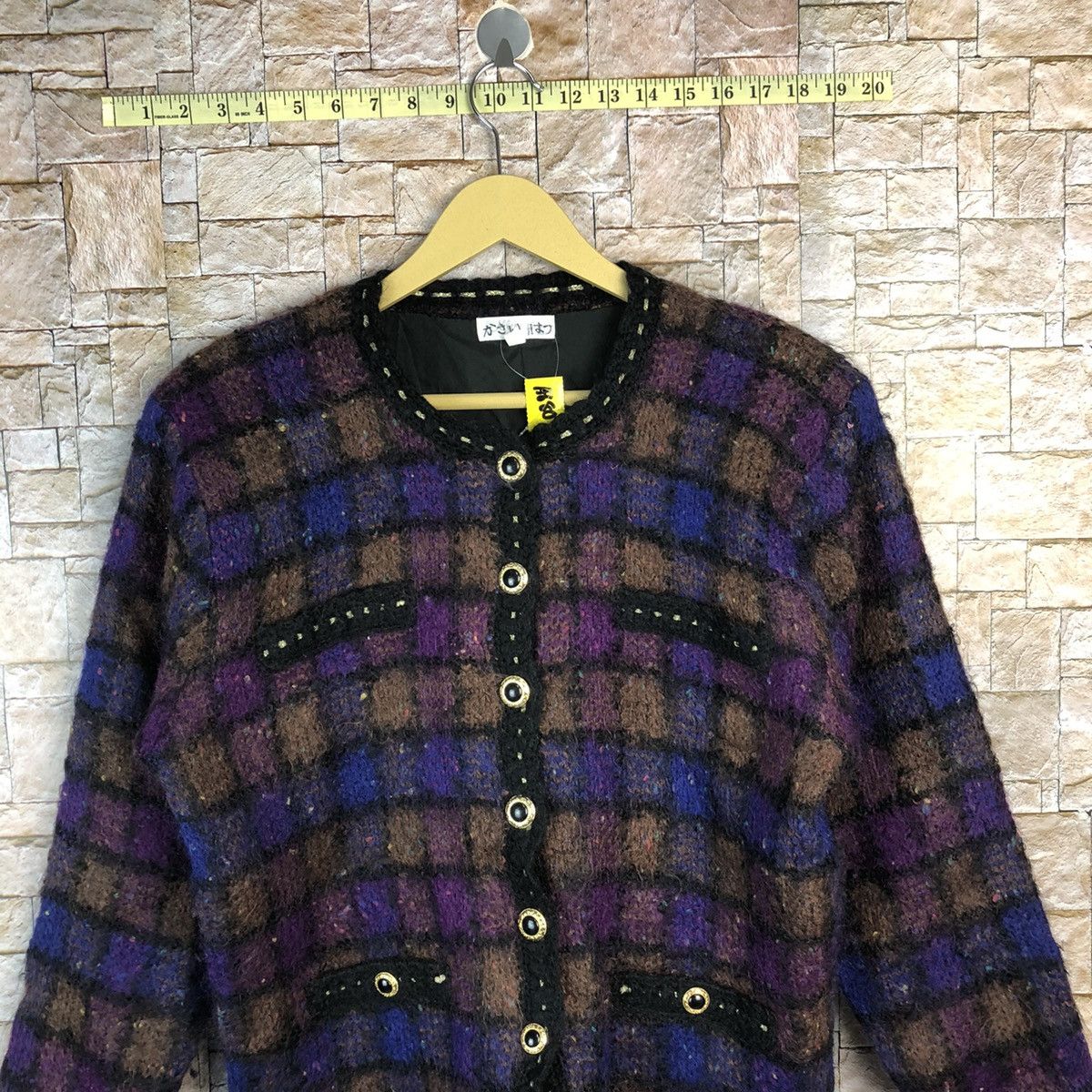 Vintage Japanese Brand Purple Cardigan Knitwear #A680 Size M / US 6-8 / IT 42-44 - 2 Thumbnail