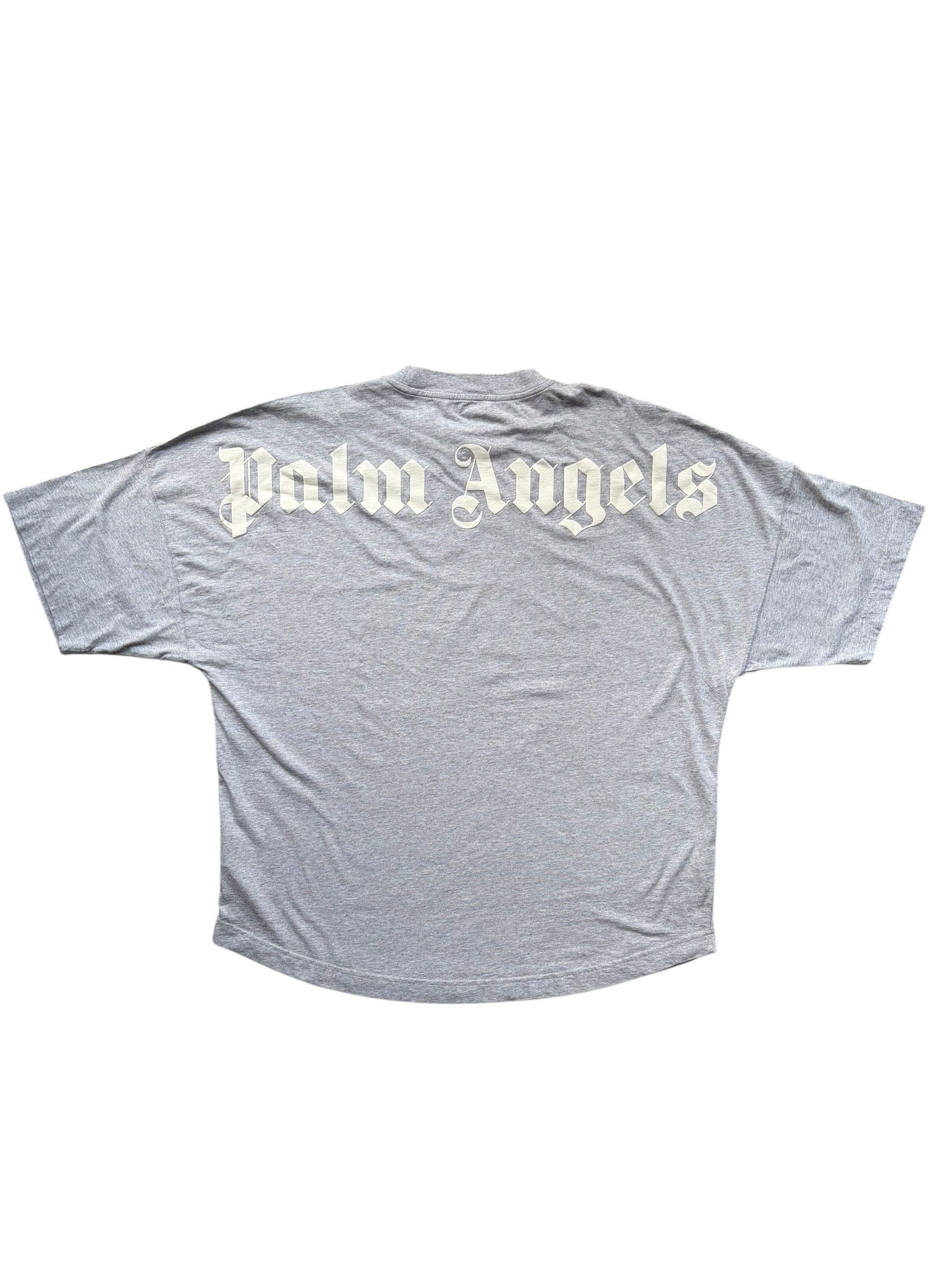 Palm Angels Palm Angels Grey & White Logo T-Shirt Size US XXL / EU 58 / 5 - 1 Thumbnail