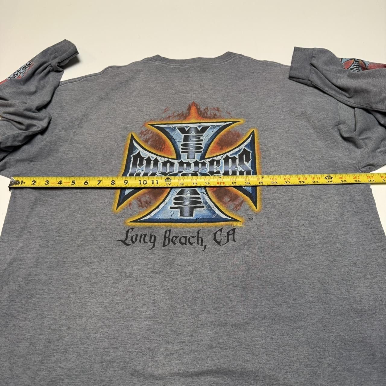 2000s Grey West Coast Choppers Flame Longsleeve 3XL